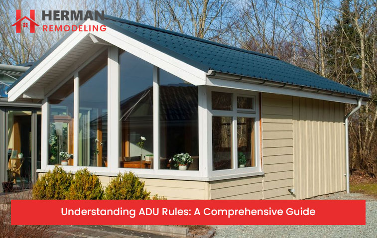 Detached ADU Exterior View Following ADU Rules