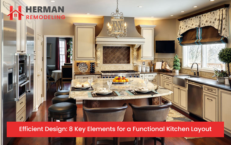 kitchen interior showcasing an efficient design layout